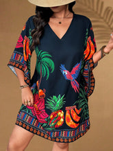 Vestido Curto Plus Size Estampado Tropical – Conforto e Estilo do G ao G4
