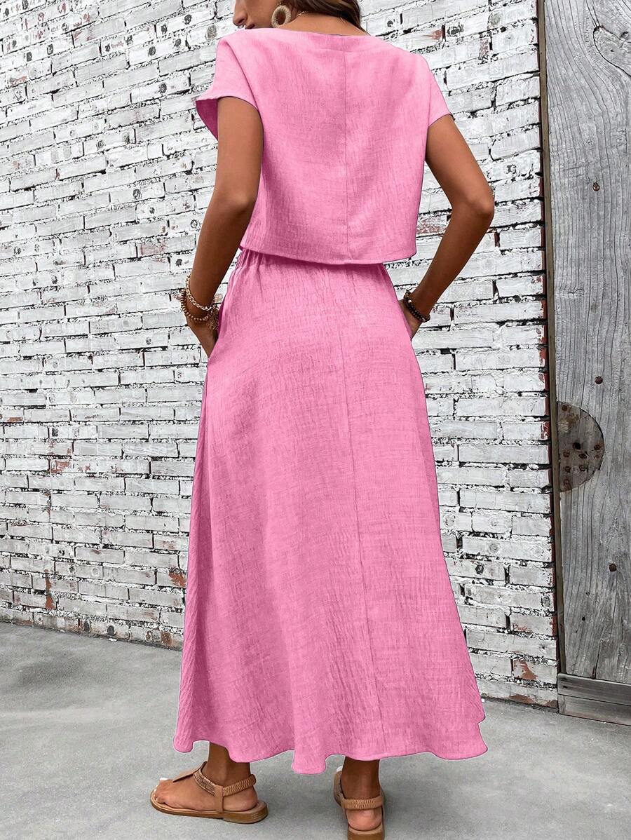 Conjunto Serena Top Curto e Saia Mini