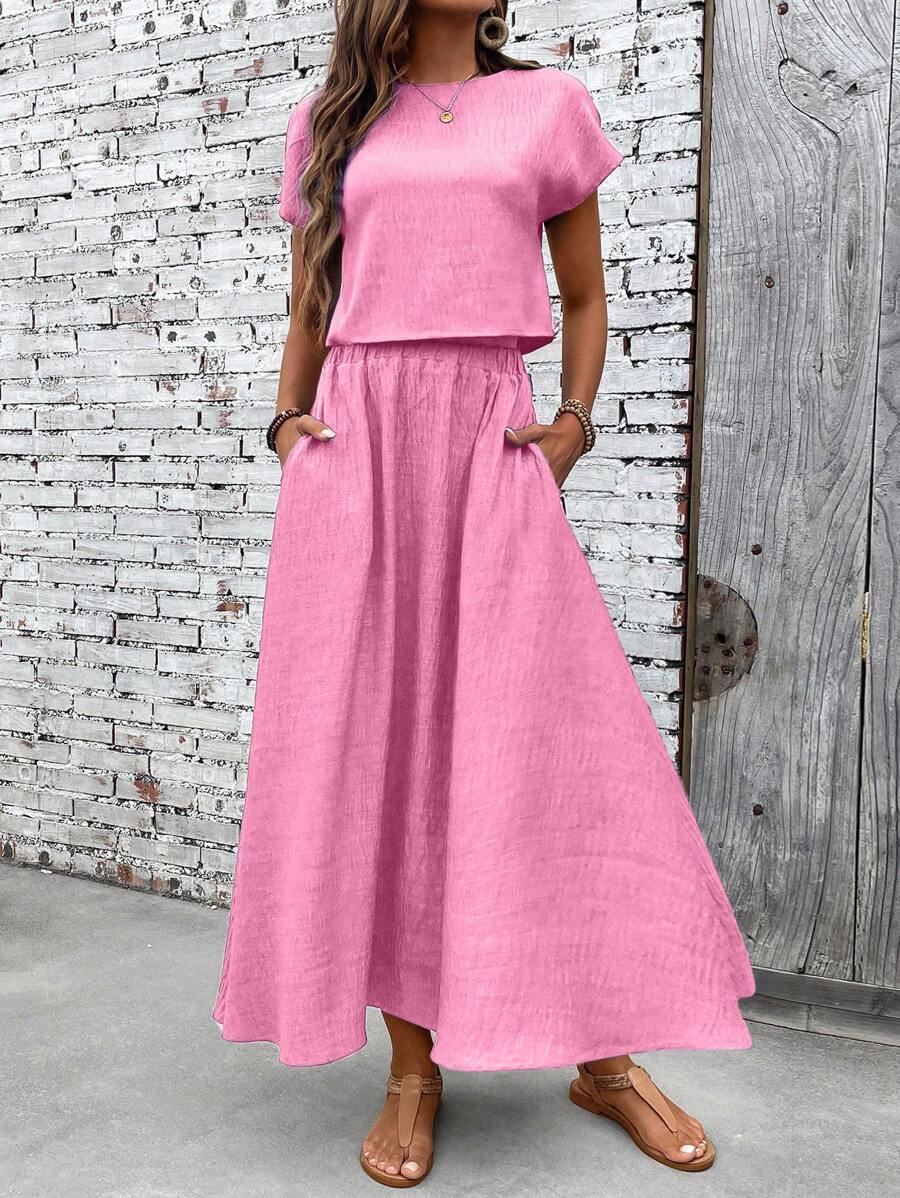 Conjunto Serena Top Curto e Saia Mini