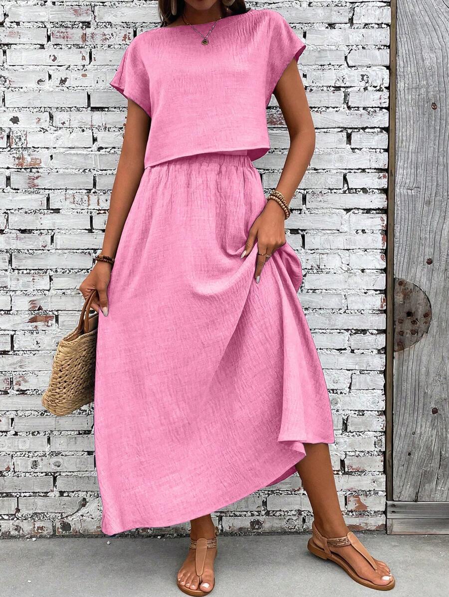 Conjunto Serena Top Curto e Saia Mini