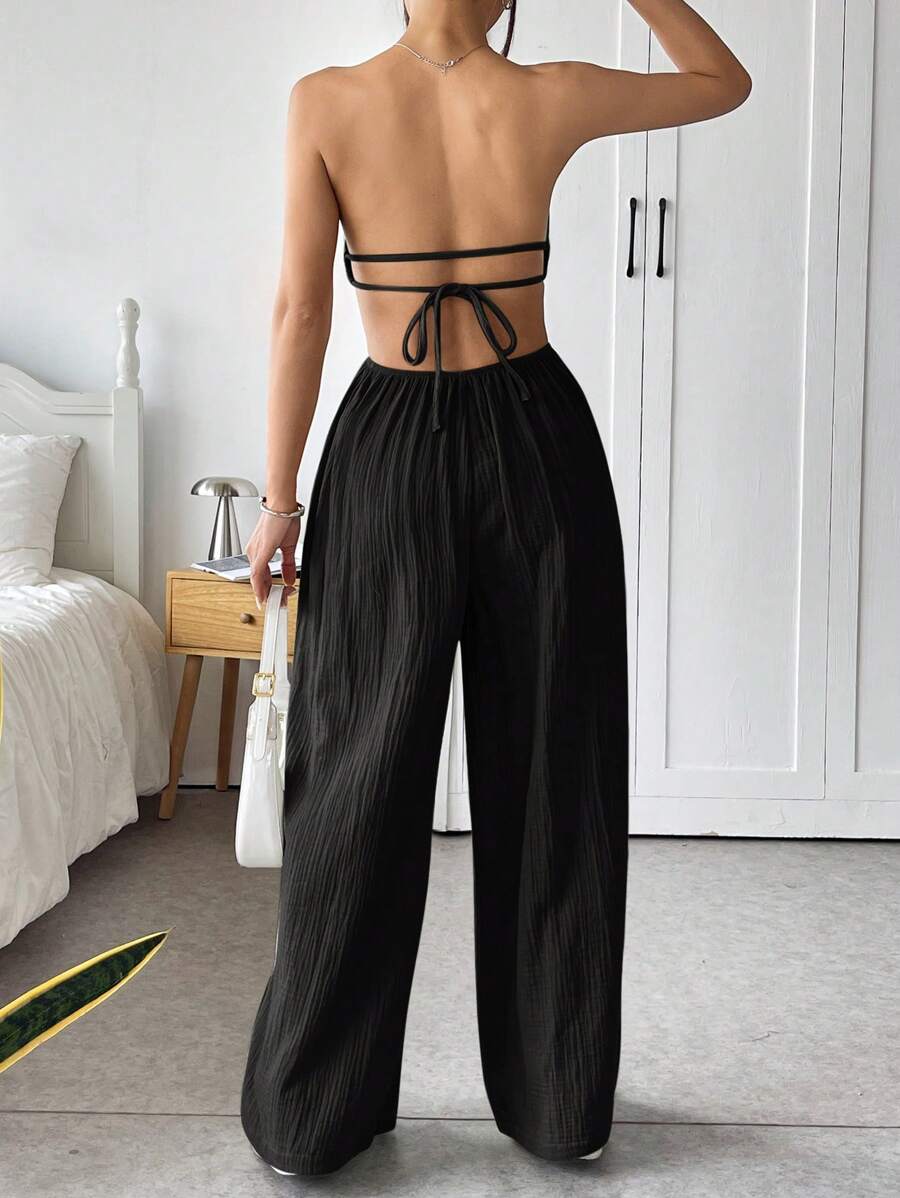 Macacão Ezoria Tubo Perna Larga Verão