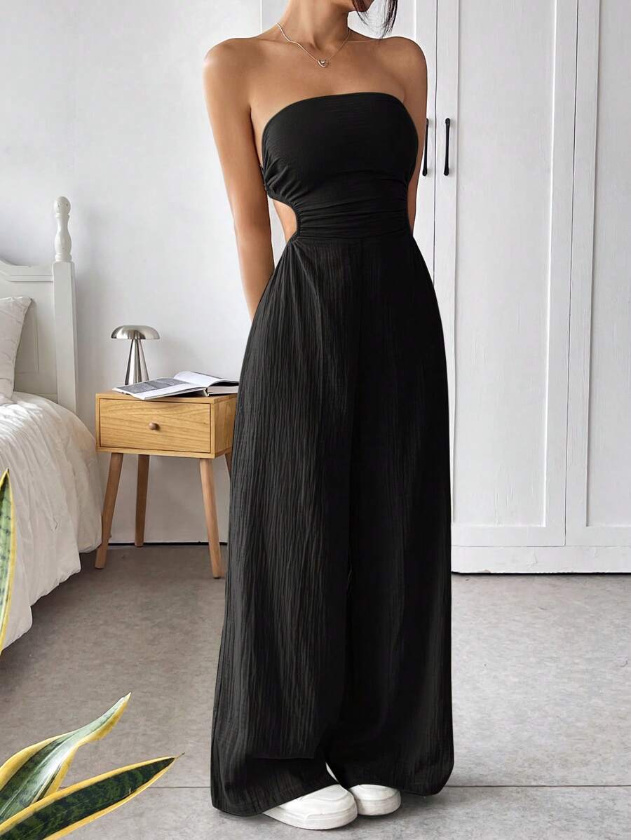 Macacão Ezoria Tubo Perna Larga Verão