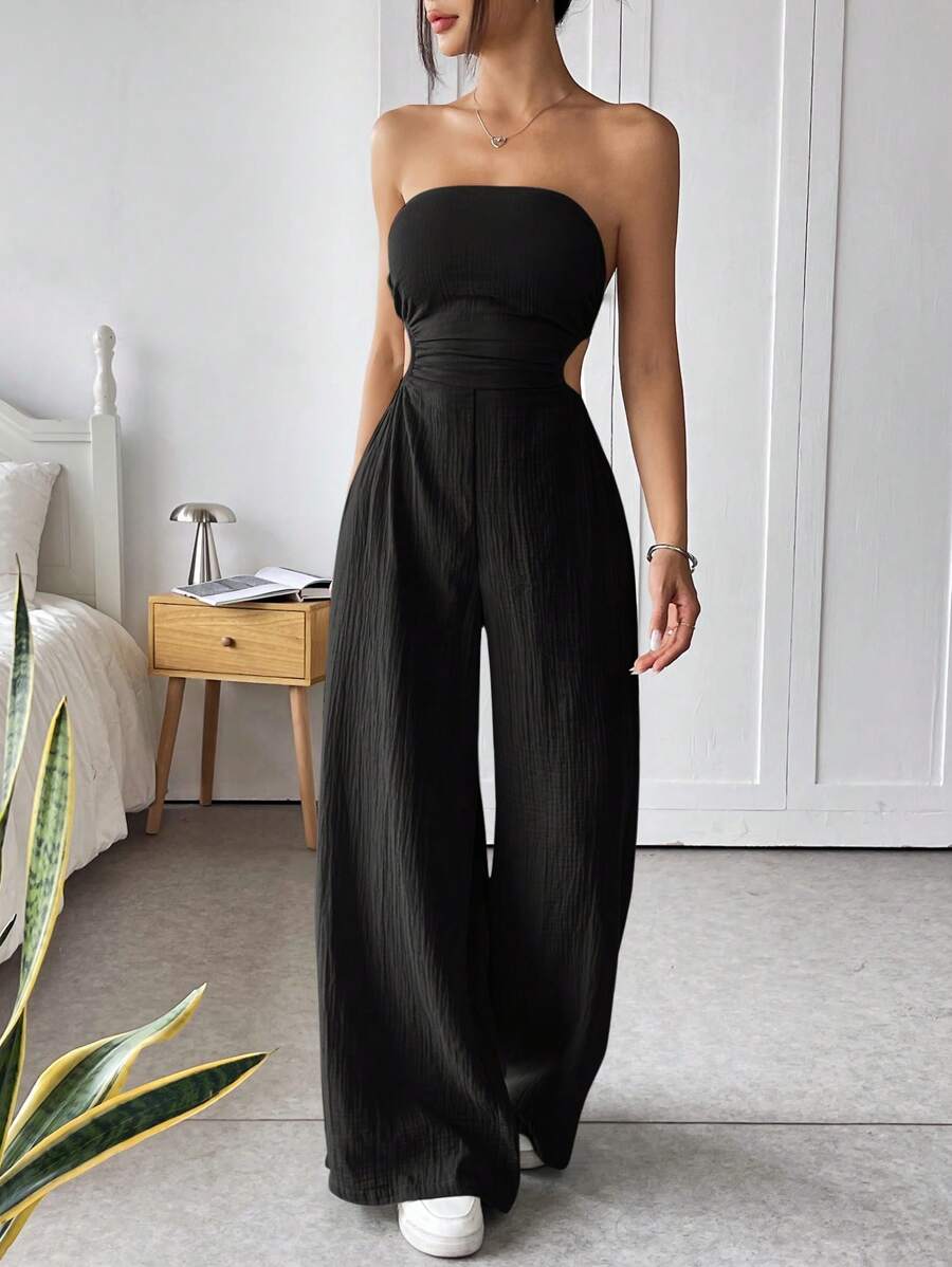 Macacão Ezoria Tubo Perna Larga Verão