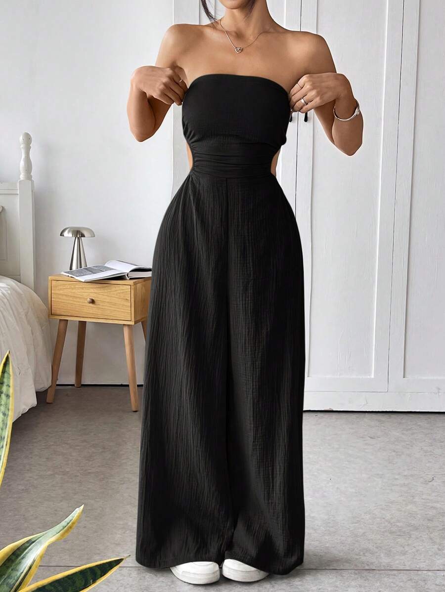 Macacão Ezoria Tubo Perna Larga Verão