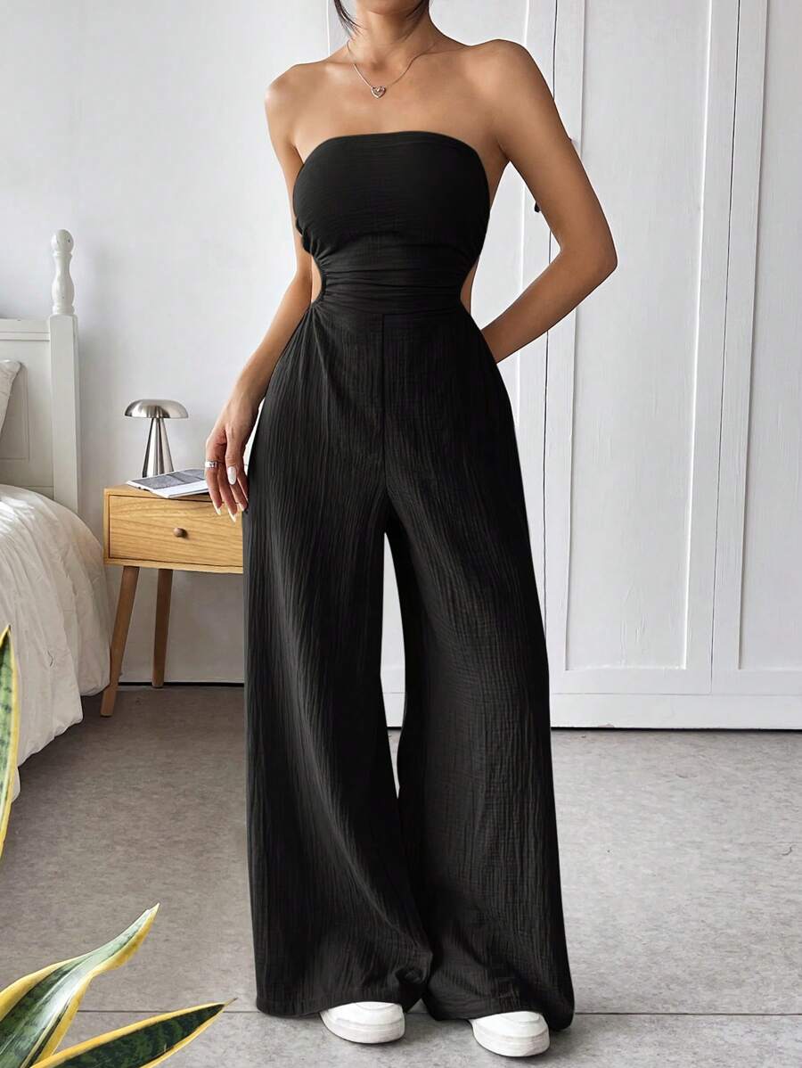 Macacão Ezoria Tubo Perna Larga Verão