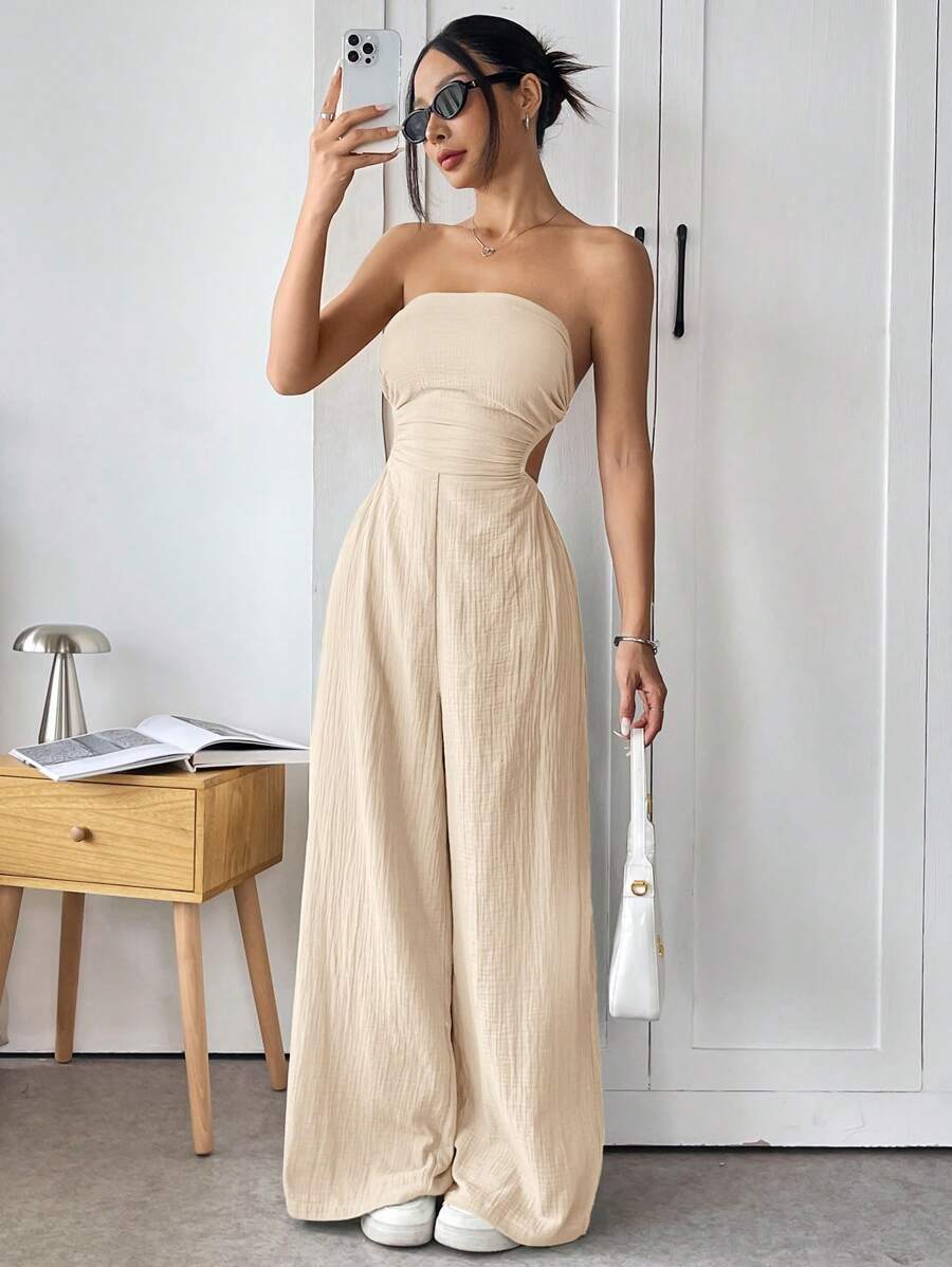 Macacão Ezoria Tubo Perna Larga Verão