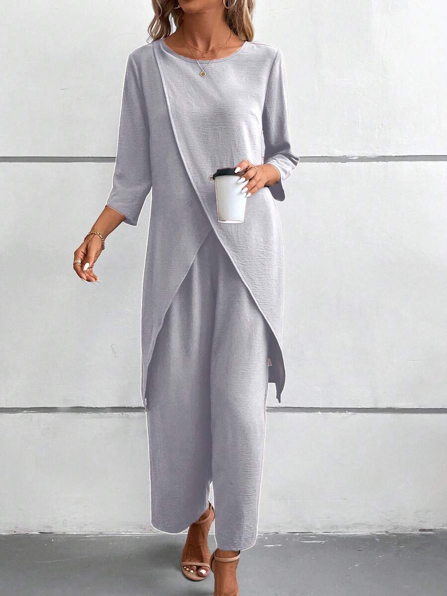 Conjunto Serena Manga Três Quartos Casual