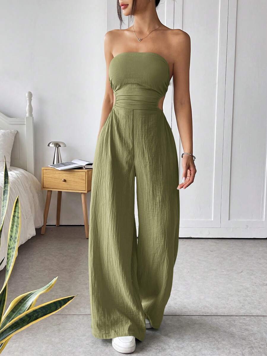 Macacão Ezoria Tubo Perna Larga Verão