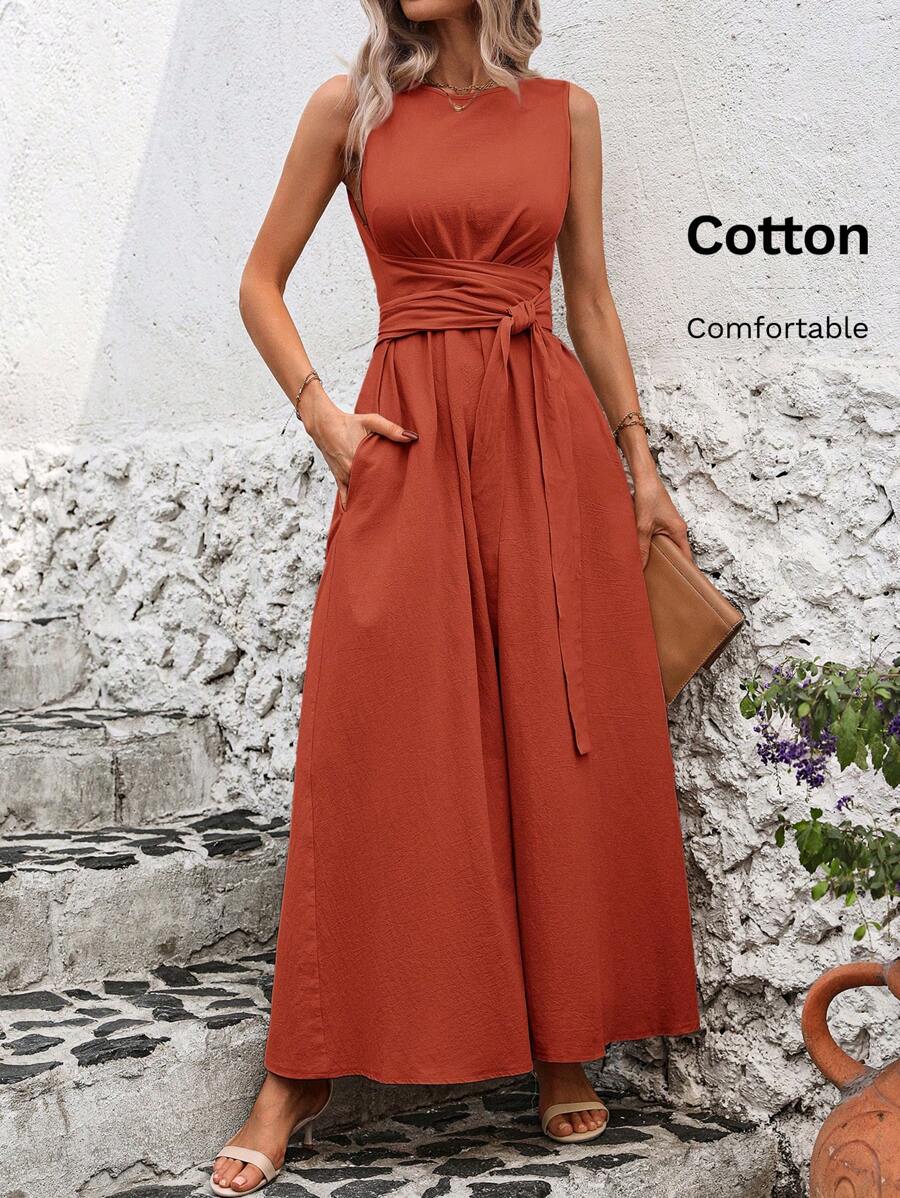 Vestido Bianca Elegante Longo com Cintura Franzida