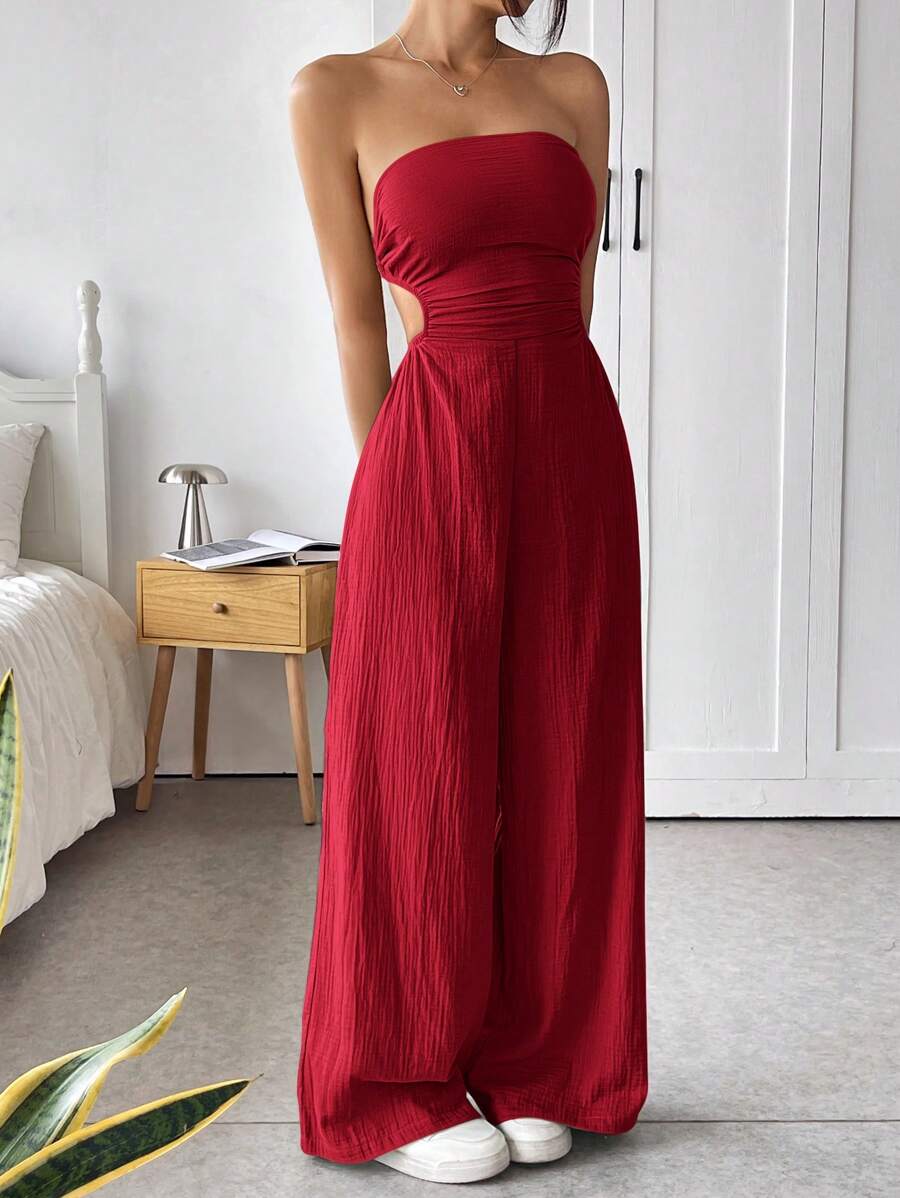 Macacão Ezoria Tubo Perna Larga Verão