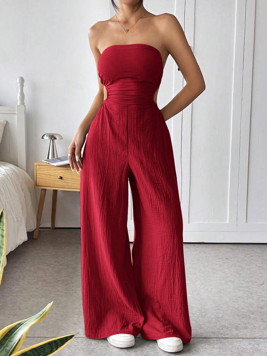 Macacão Ezoria Tubo Perna Larga Verão