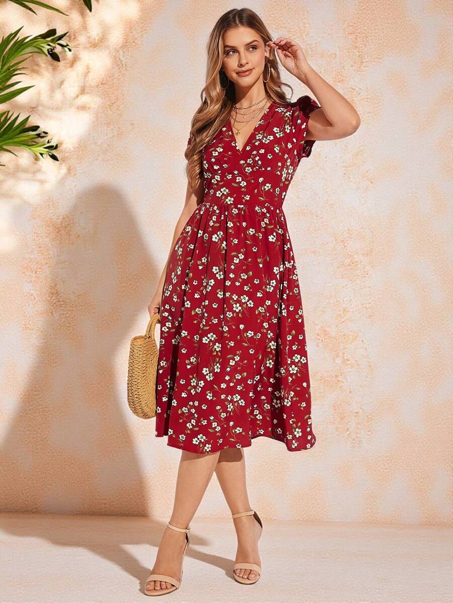 Vestido Elisa Casual Midi Assimétrico com Bolso