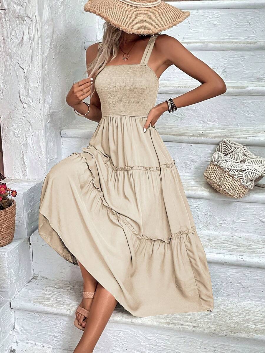 Vestido Luna Boho Longo Regata com Babados