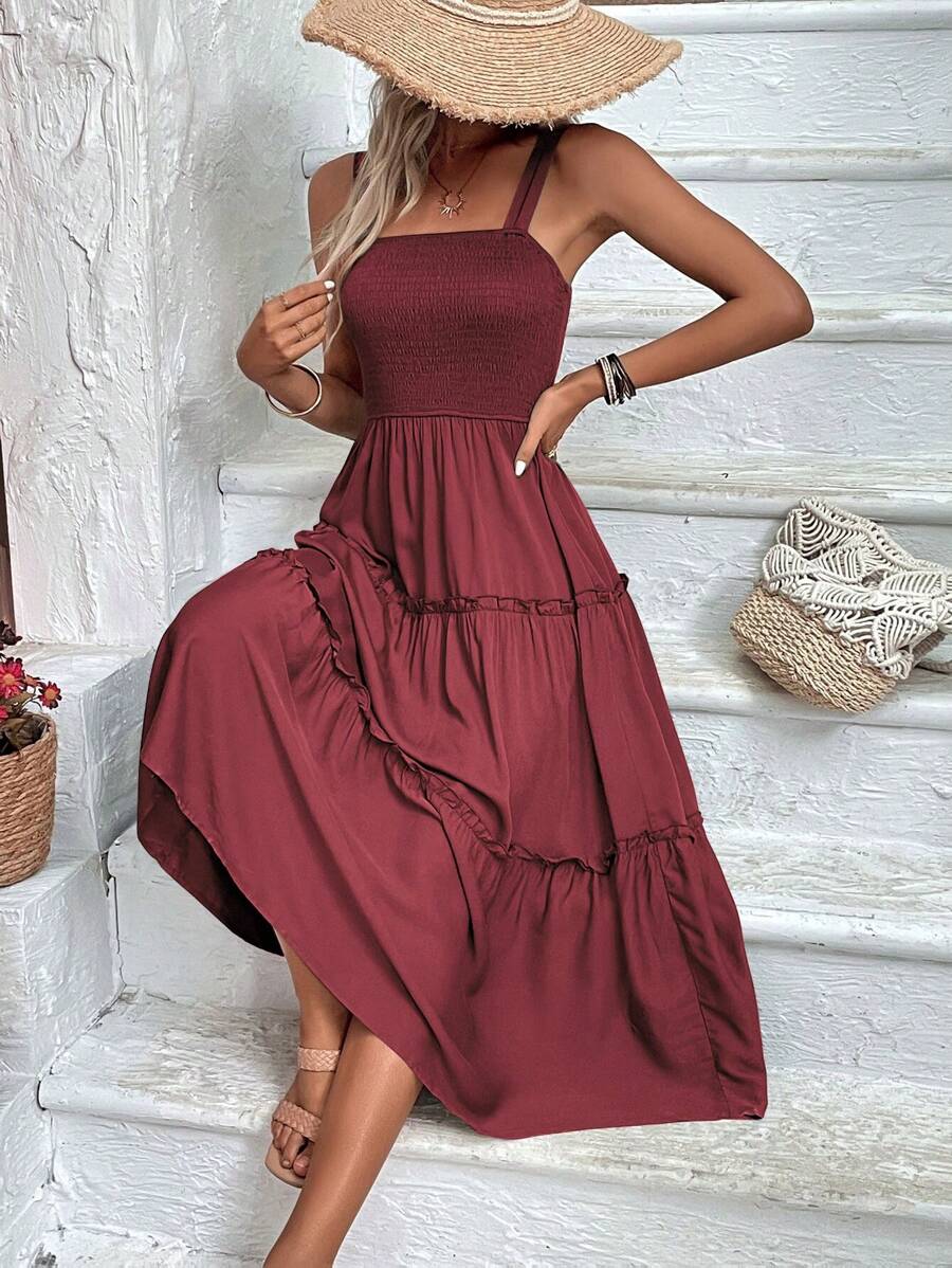 Vestido Luna Boho Longo Regata com Babados