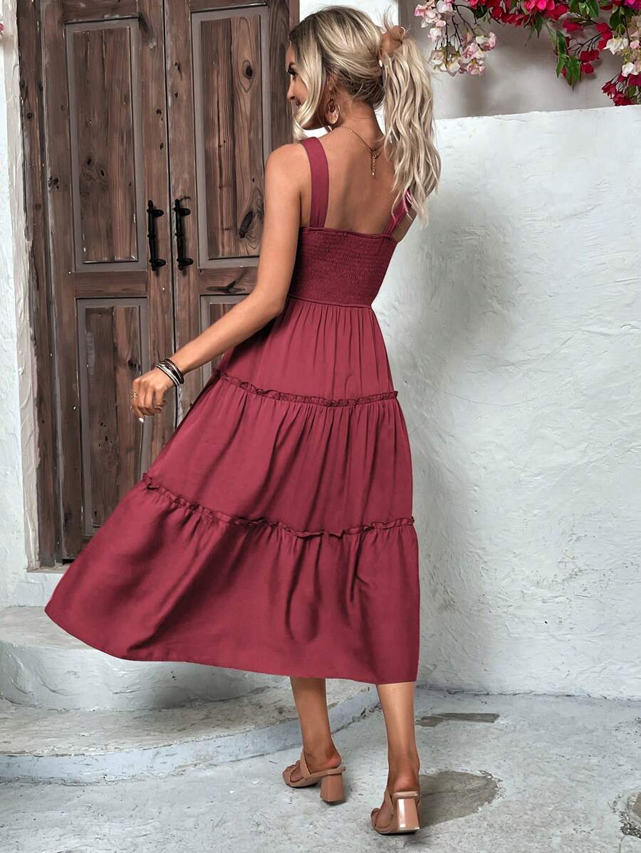 Vestido Luna Boho Longo Regata com Babados