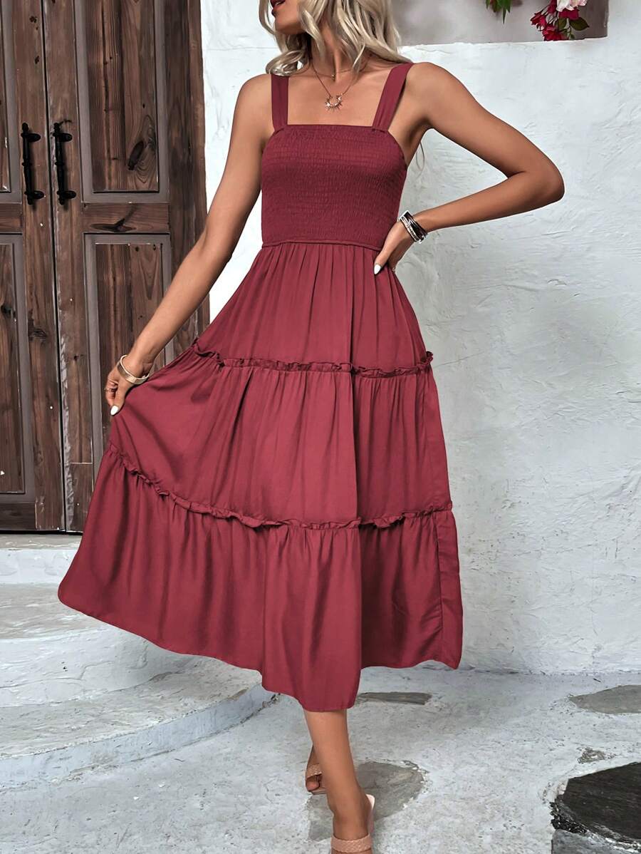 Vestido Luna Boho Longo Regata com Babados