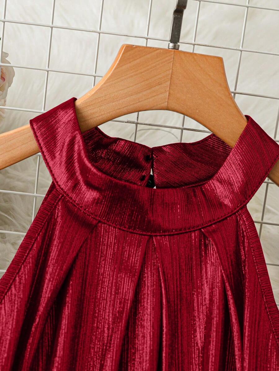 Vestido Aurora Elegante Curto Frente Única Dourado