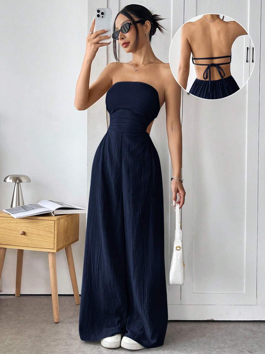 Macacão Ezoria Tubo Perna Larga Verão