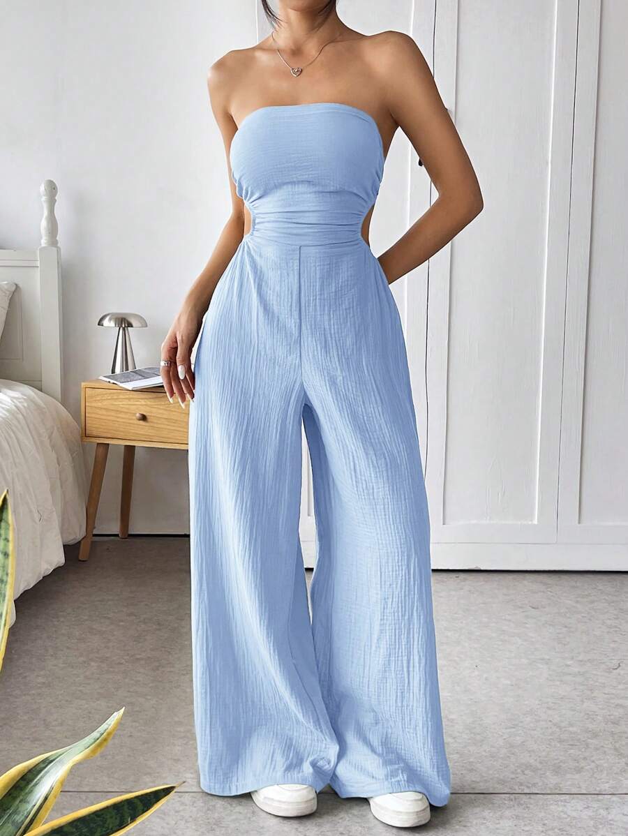 Macacão Ezoria Tubo Perna Larga Verão