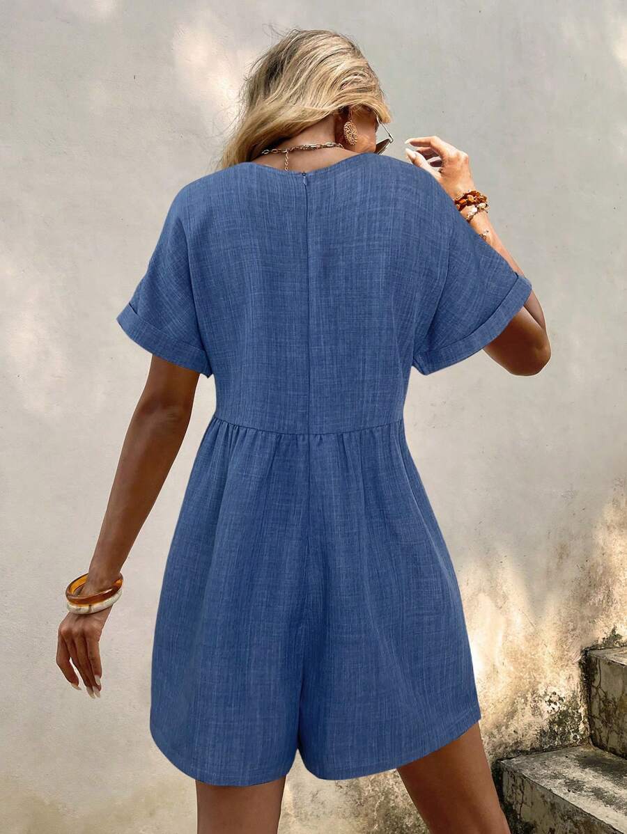 Macacão Marina Verão Solto com Decote V