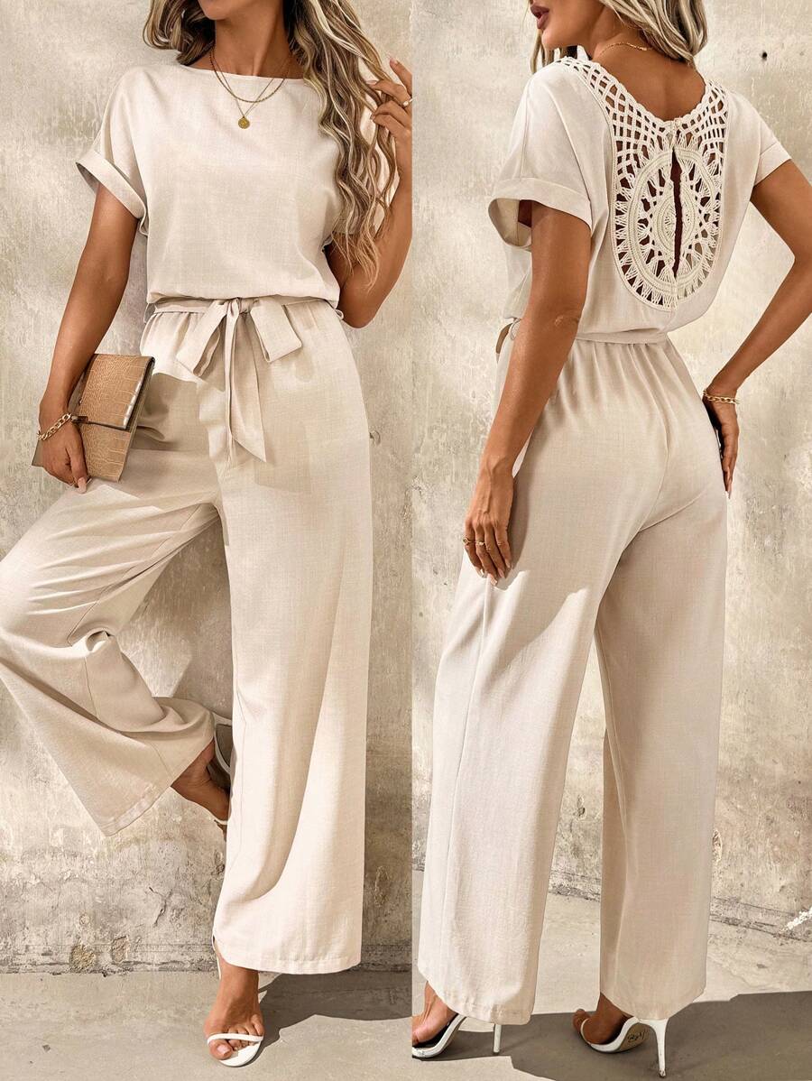 Macaquinho Elisa Férias Casual com Babados