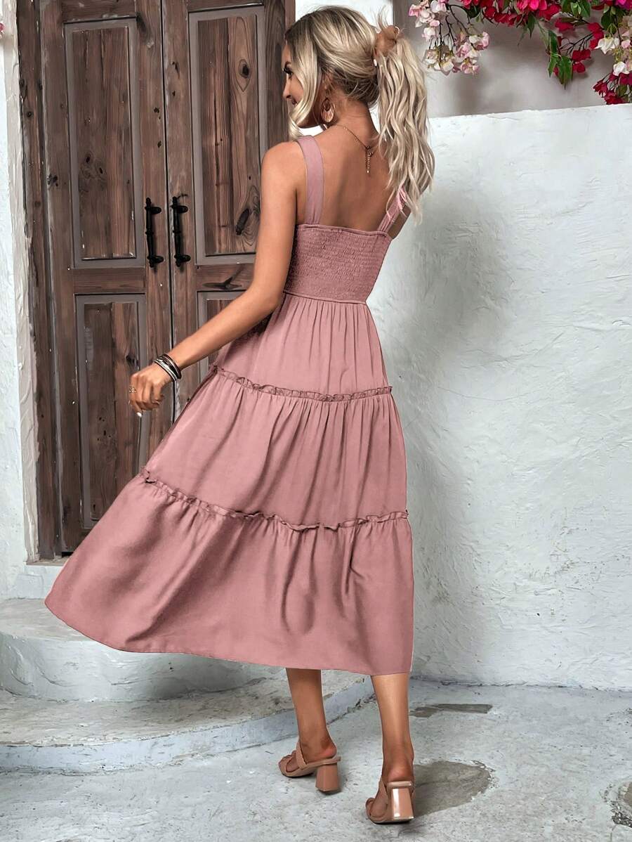 Vestido Luna Boho Longo Regata com Babados