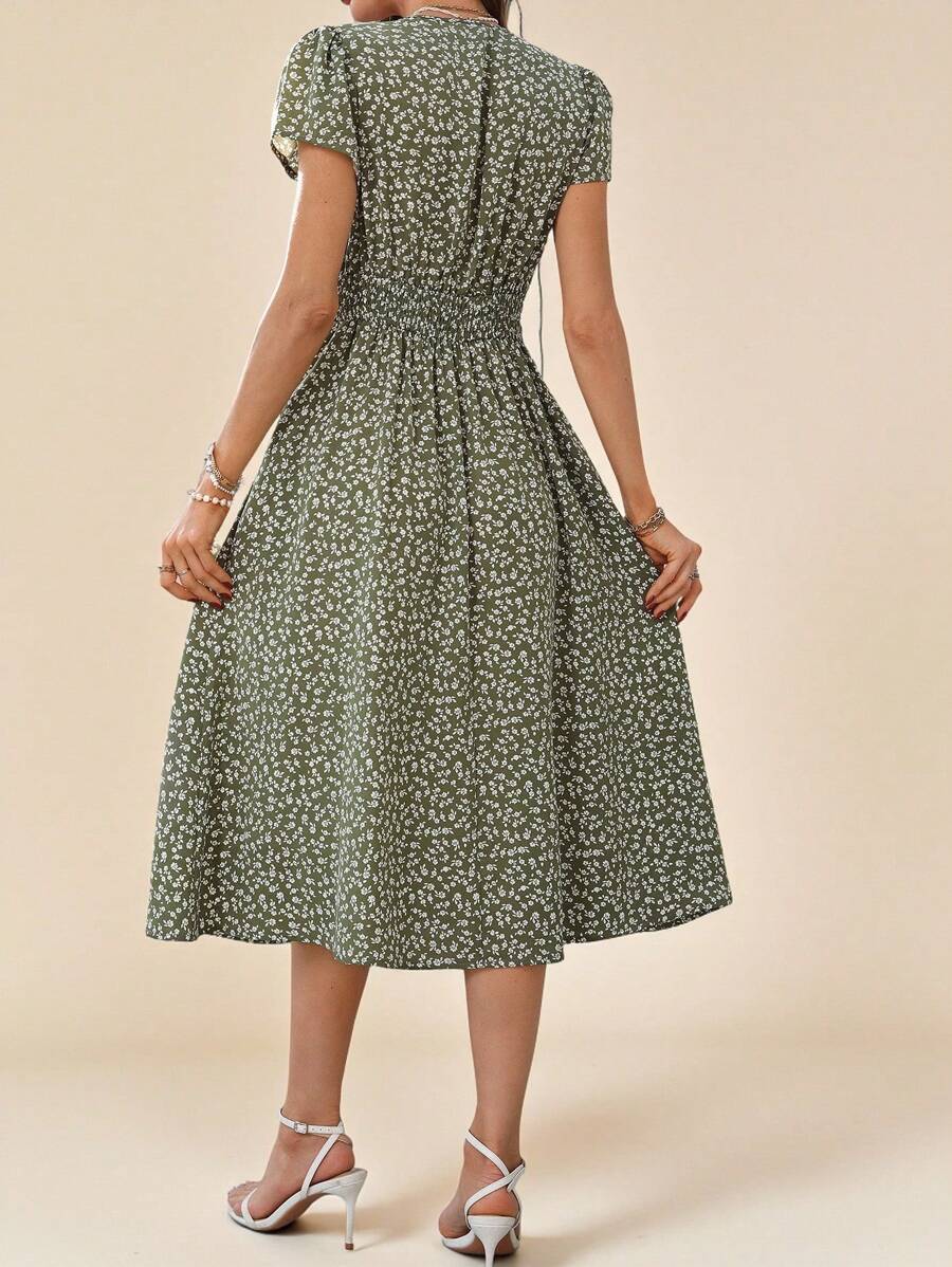 Vestido Elisa Casual Midi Assimétrico com Bolso