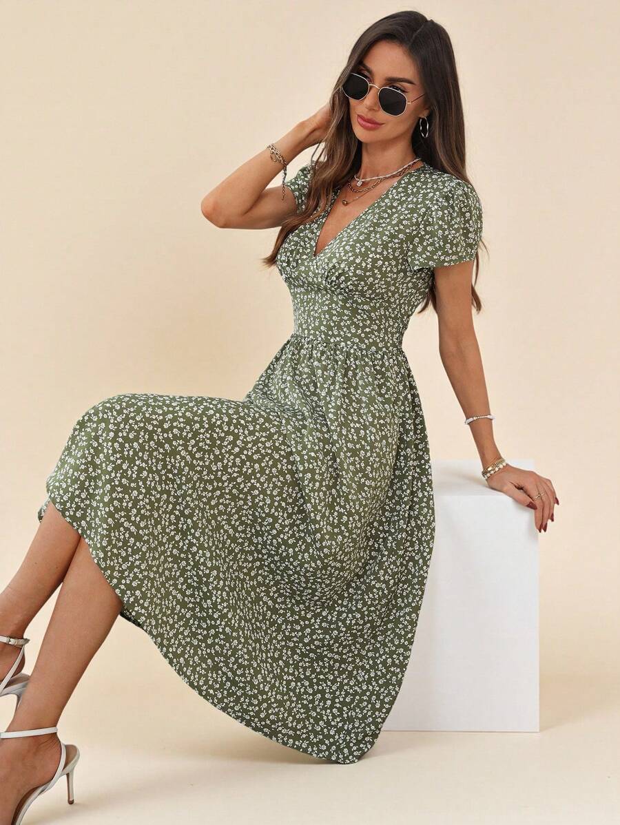 Vestido Elisa Casual Midi Assimétrico com Bolso