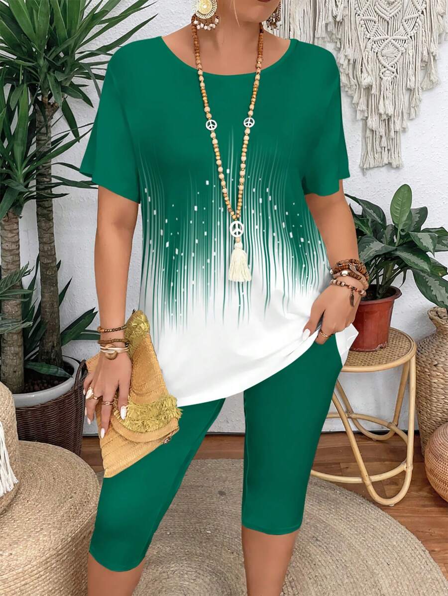 Conjunto Luna Casual Verão Camiseta e Legging