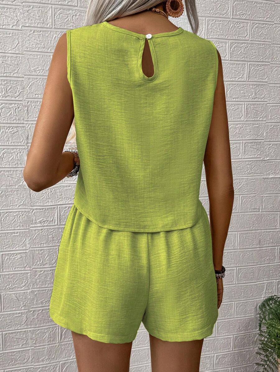 Conjunto Aurora Colete e Shorts Casual