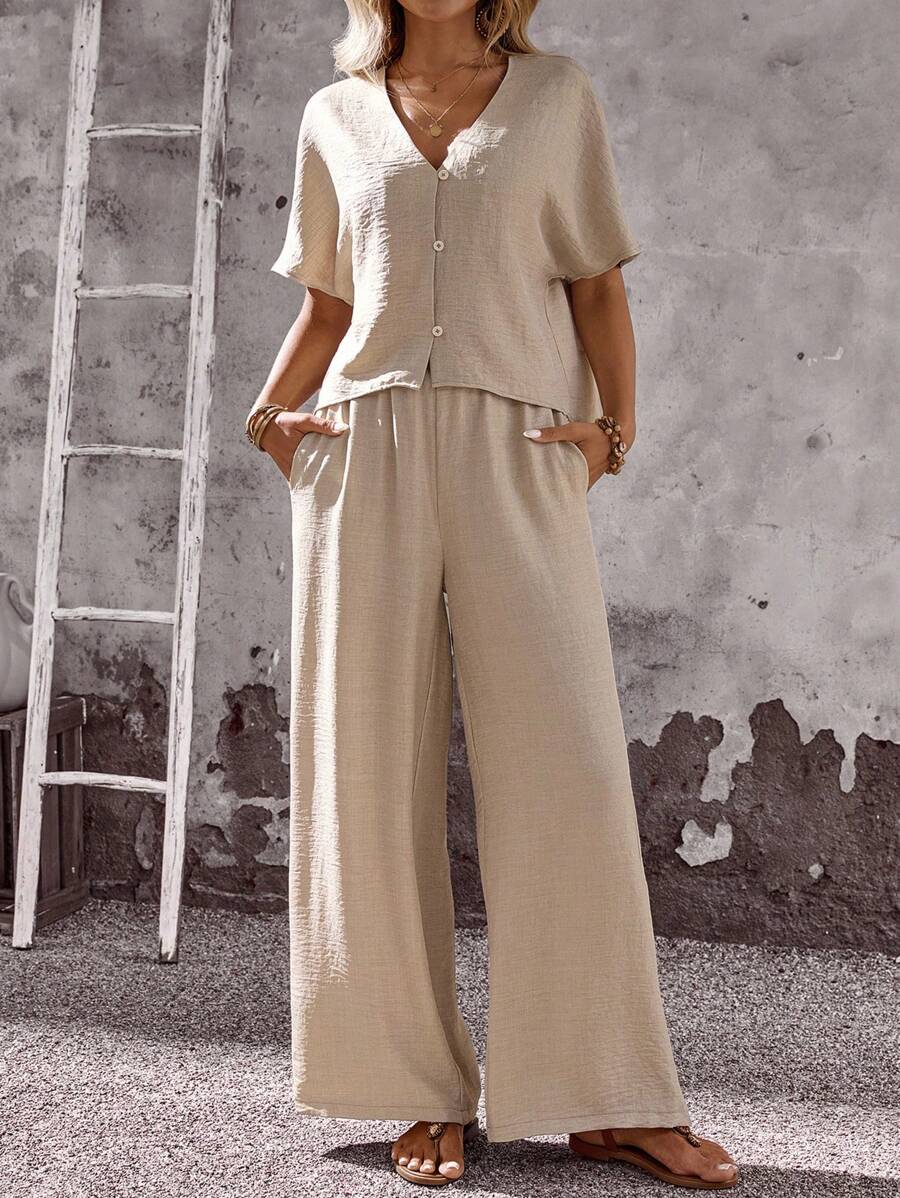 Conjunto Aurora Casual Verão Pantalona