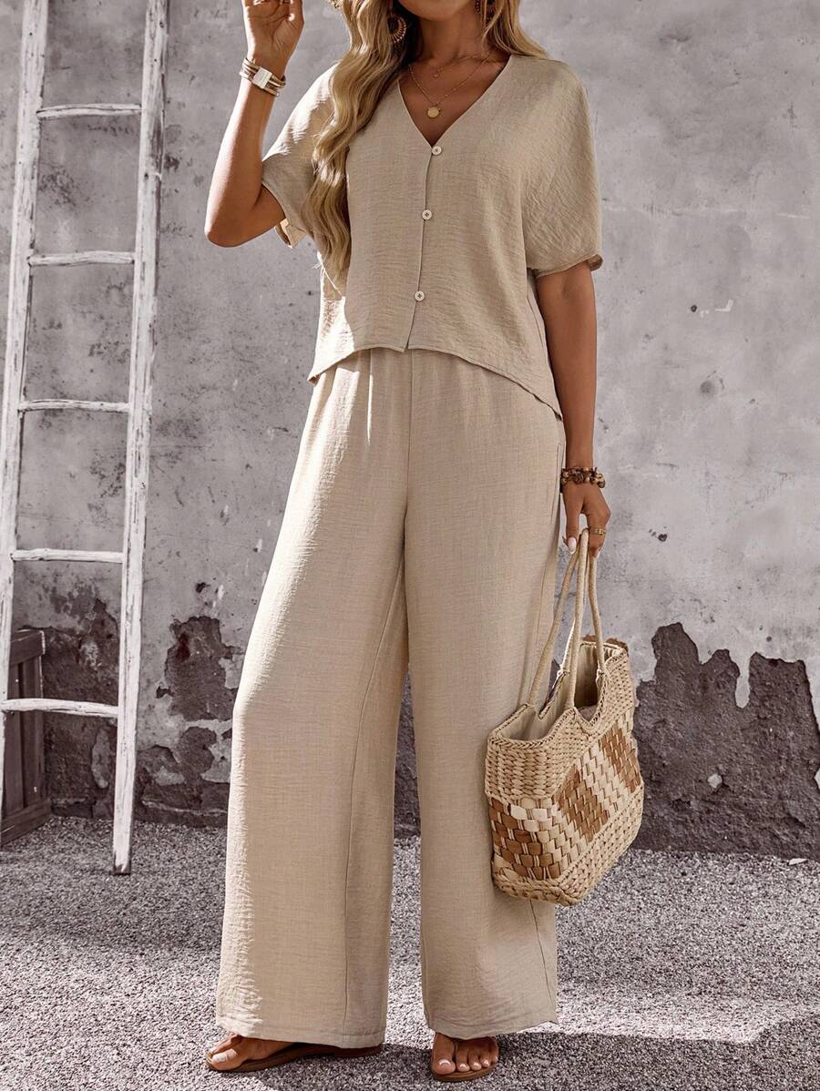 Conjunto Aurora Casual Verão Pantalona