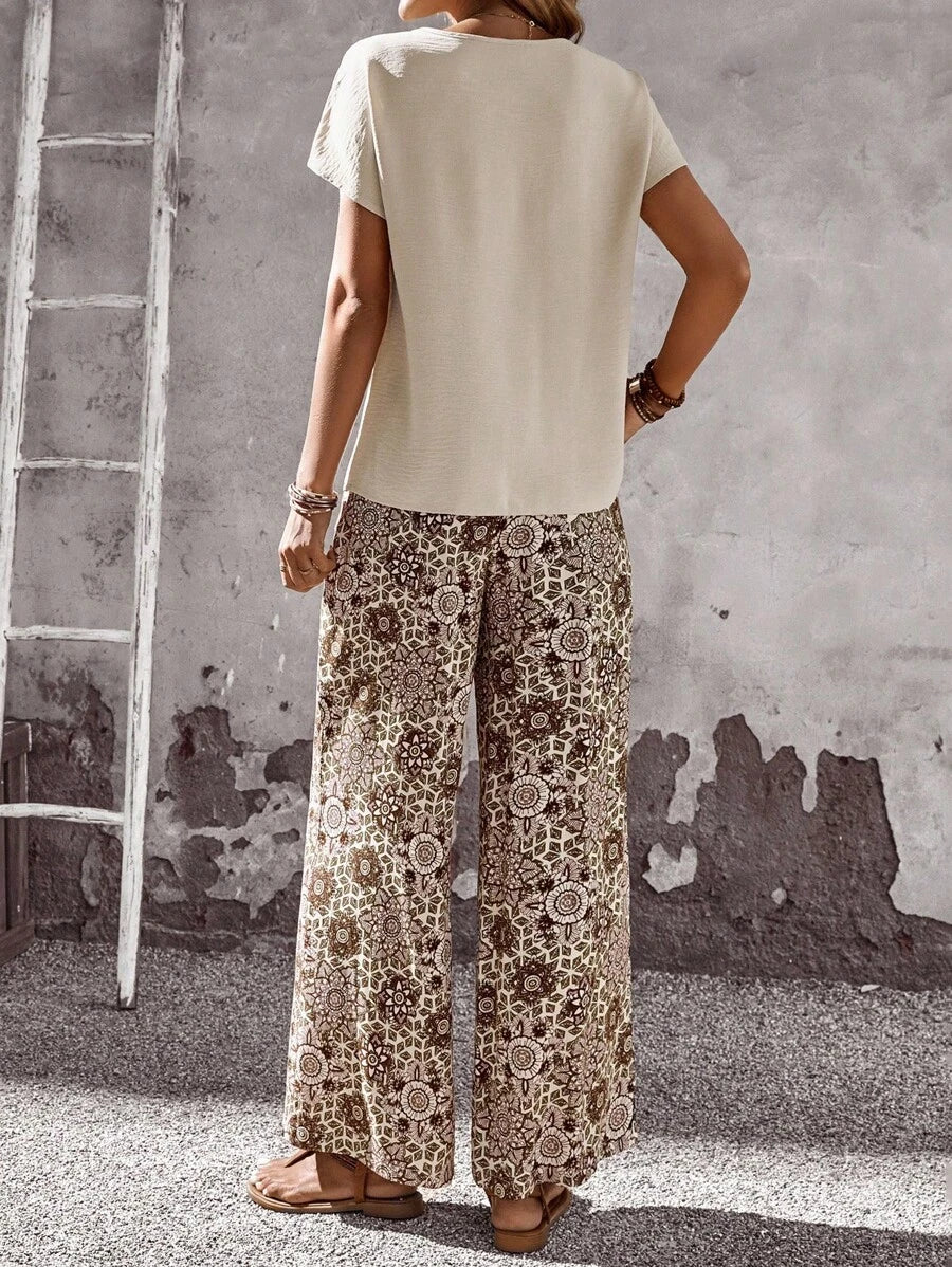 Conjunto Serena Casual Elegante Outono