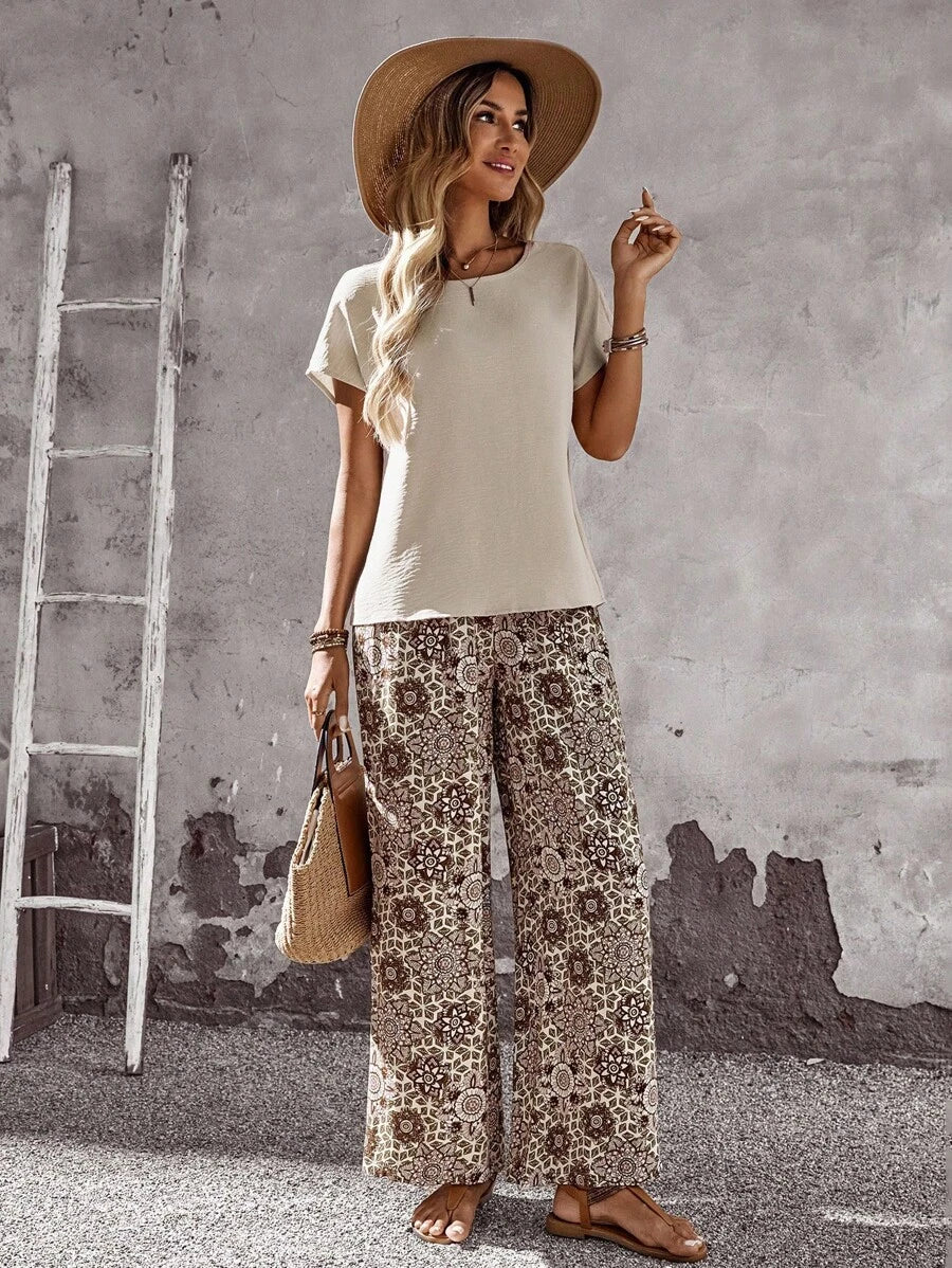 Conjunto Serena Casual Elegante Outono