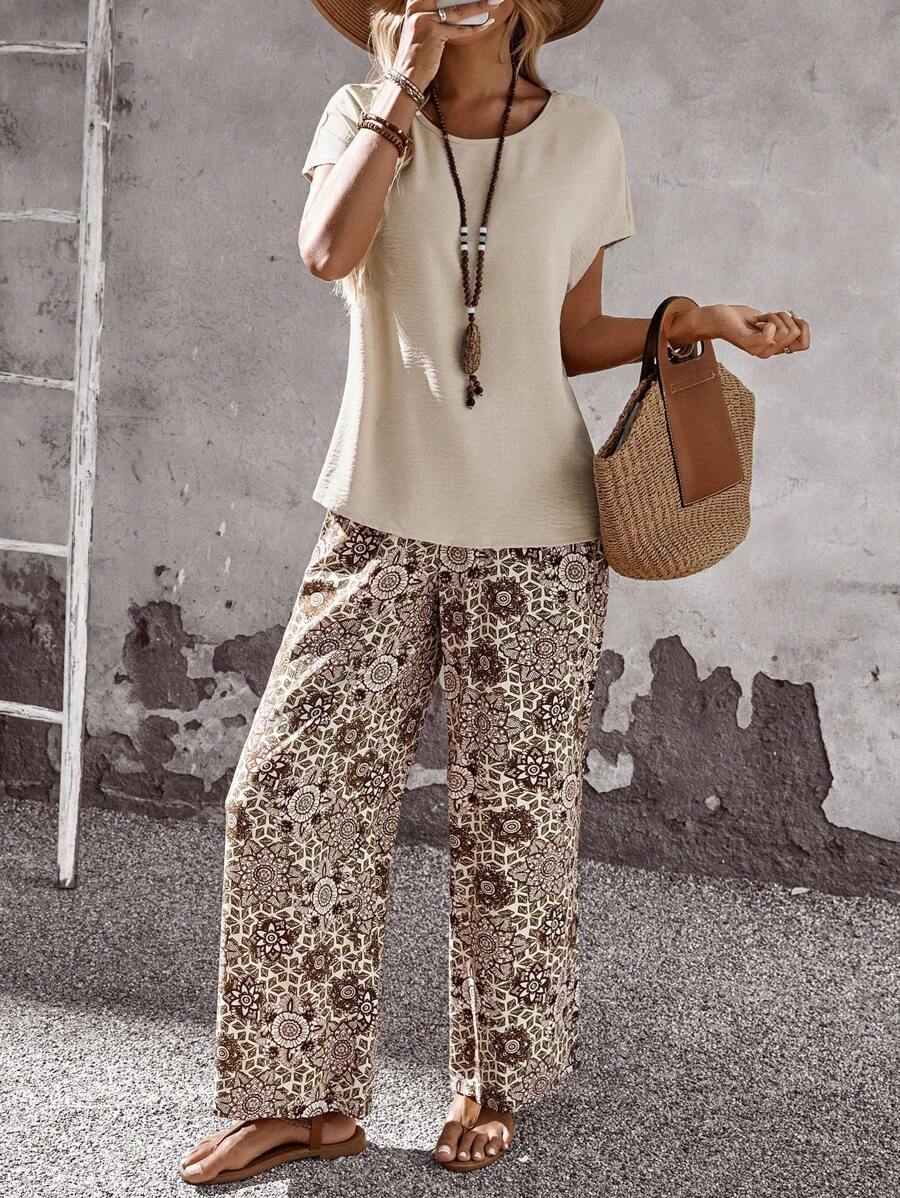 Conjunto Serena Casual Elegante Outono