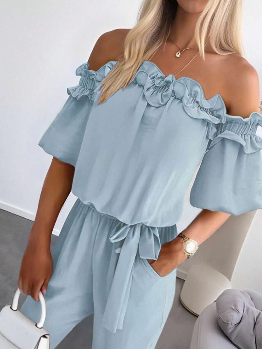 Macacão Inawly Ombro a Ombro Verão Casual