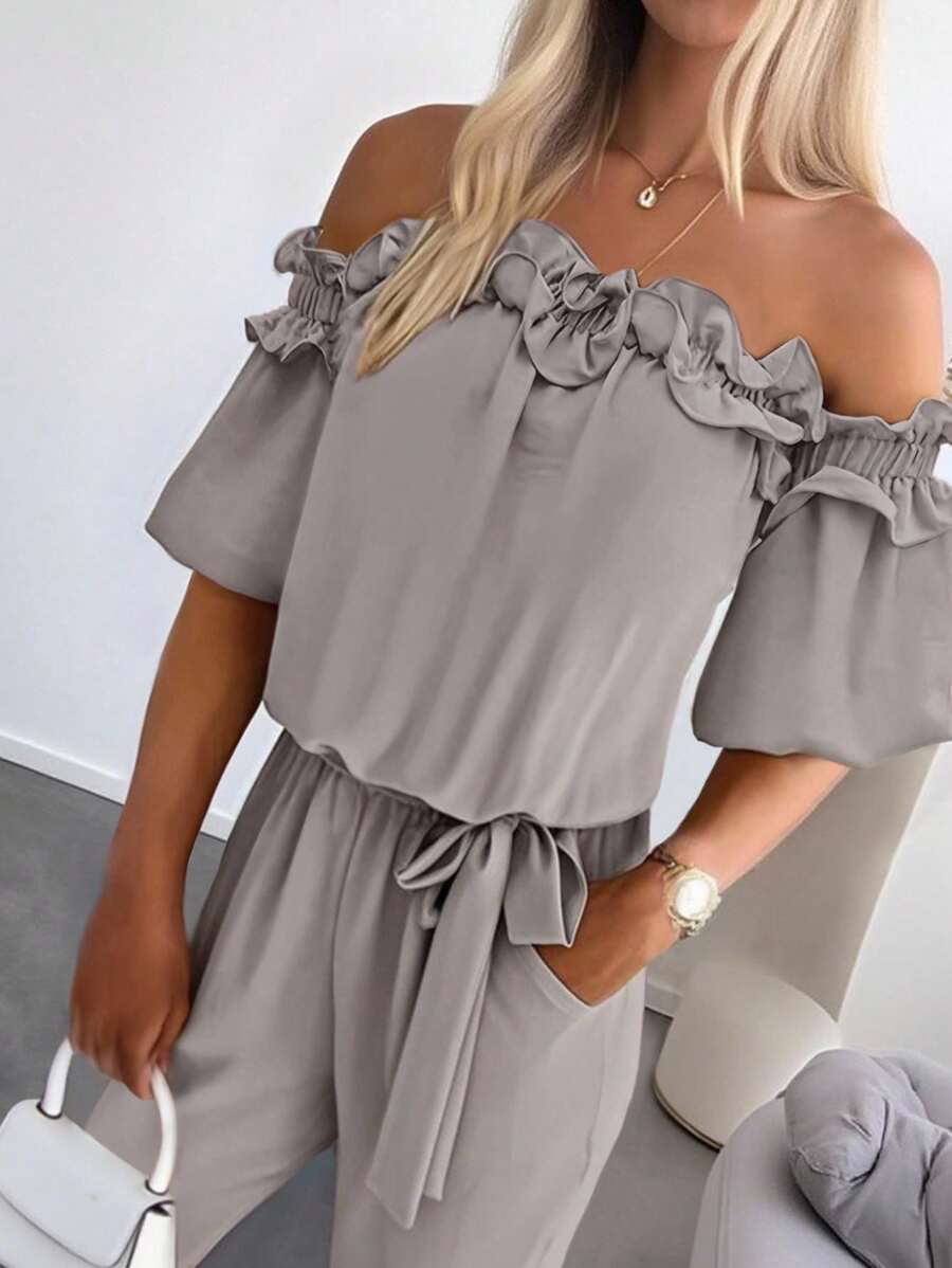 Macacão Inawly Ombro a Ombro Verão Casual