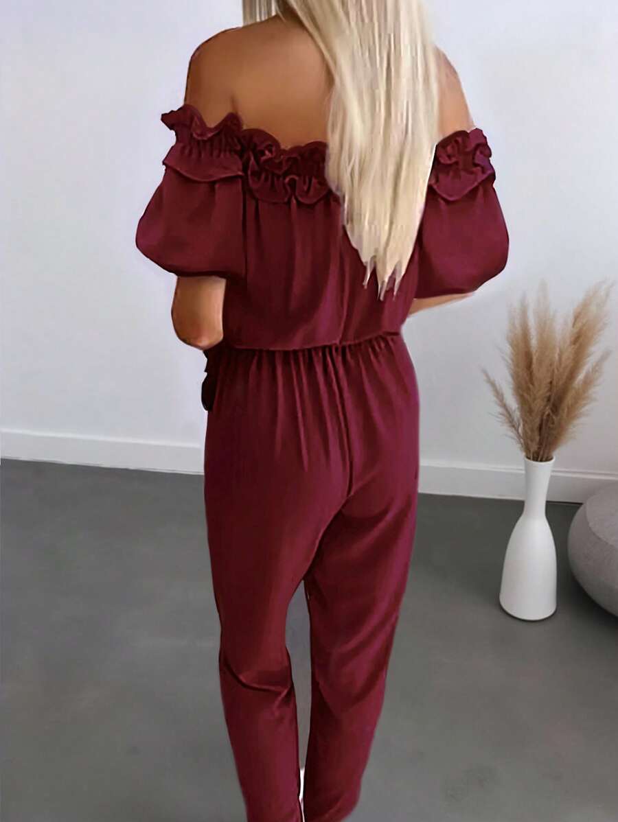 Macacão Inawly Ombro a Ombro Verão Casual