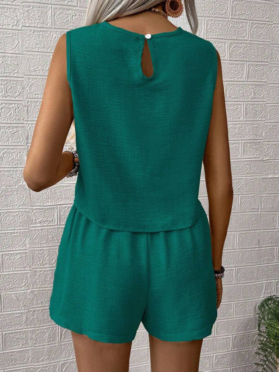 Conjunto Aurora Colete e Shorts Casual