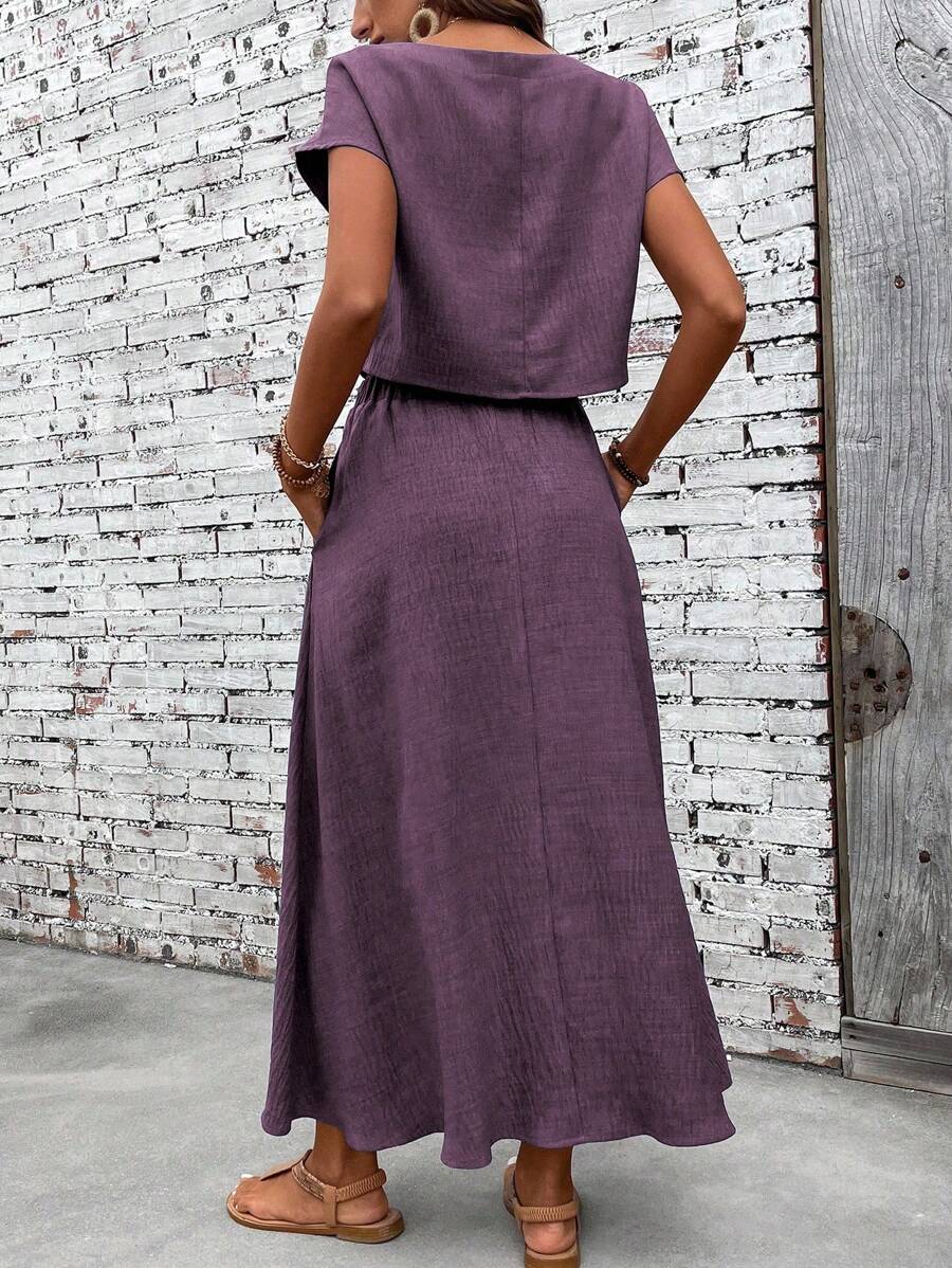 Conjunto Serena Top Curto e Saia Mini