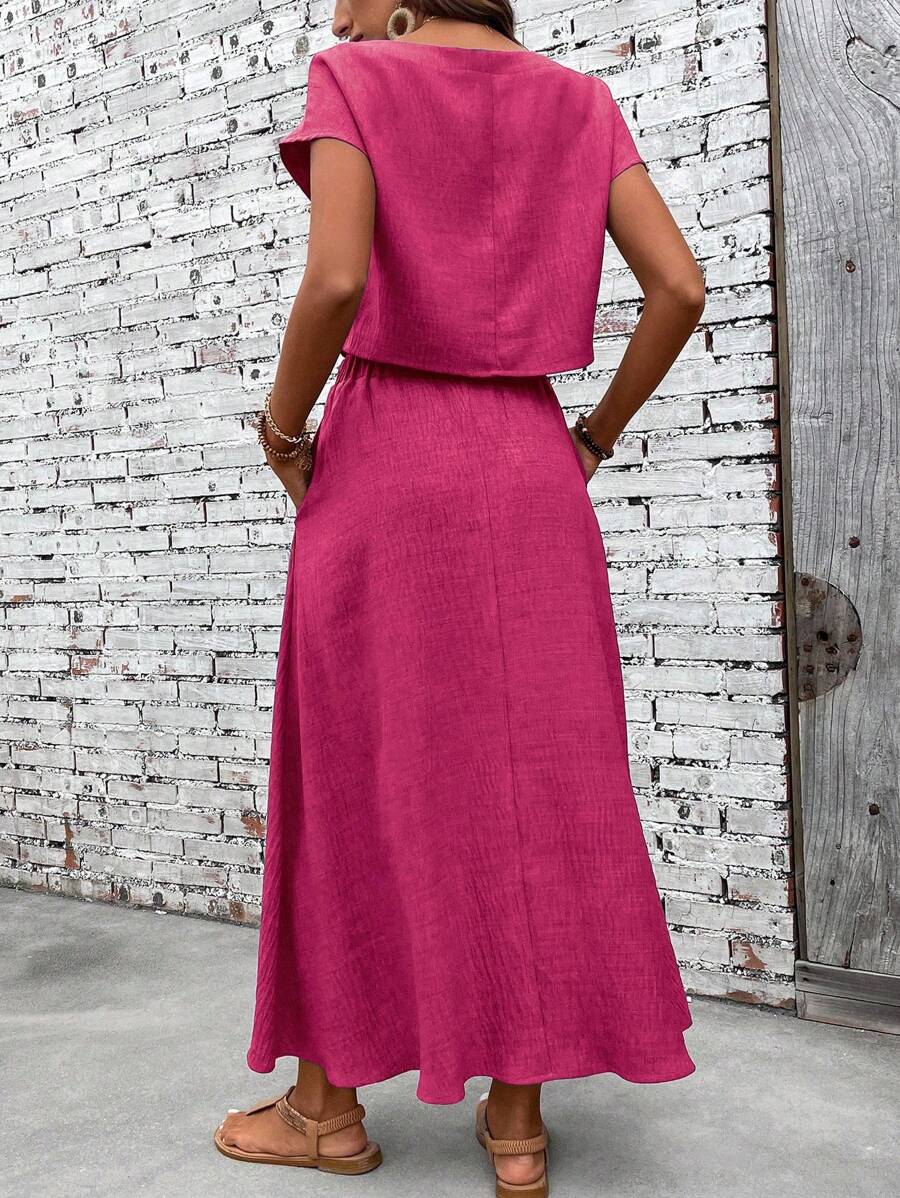 Conjunto Serena Top Curto e Saia Mini