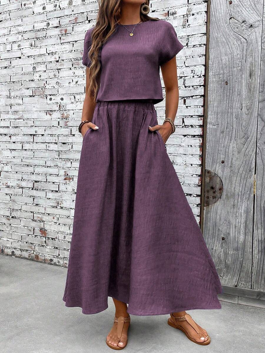 Conjunto Serena Top Curto e Saia Mini