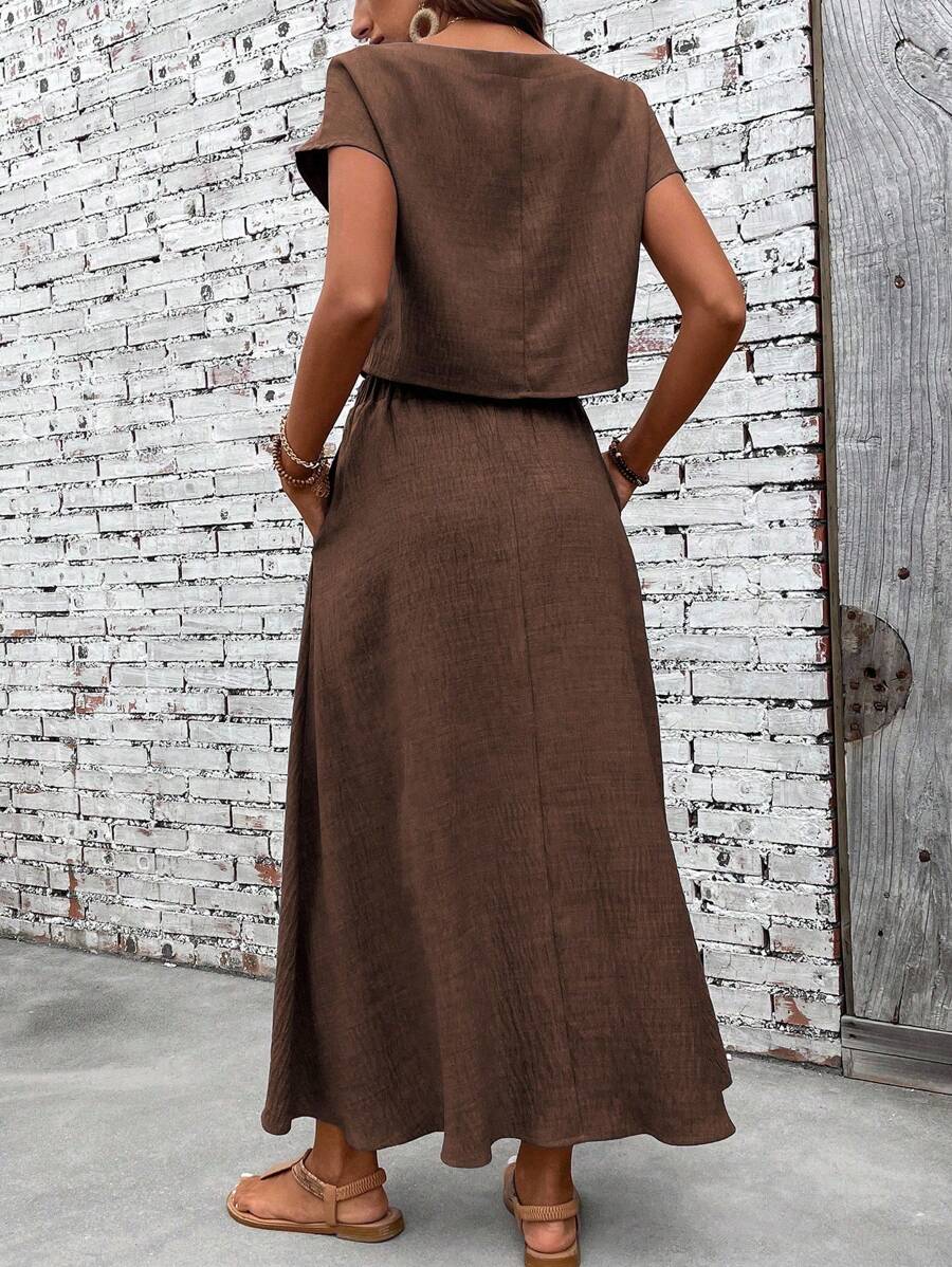 Conjunto Serena Top Curto e Saia Mini