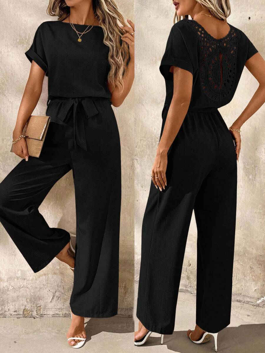 Macaquinho Elisa Férias Casual com Babados