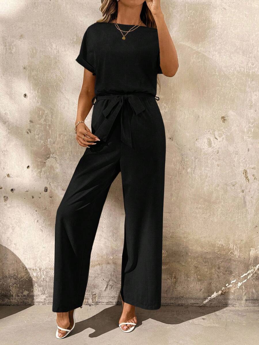 Macaquinho Elisa Férias Casual com Babados