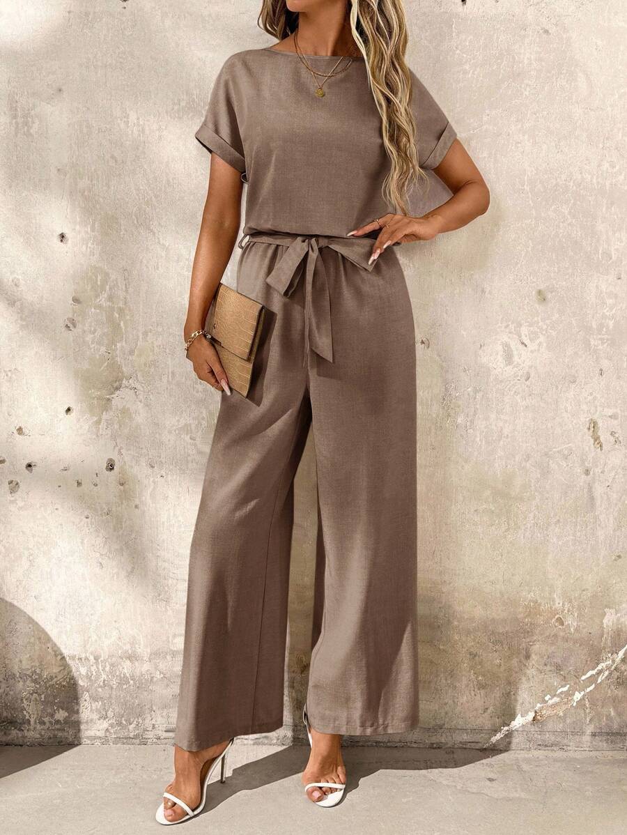 Macaquinho Elisa Férias Casual com Babados