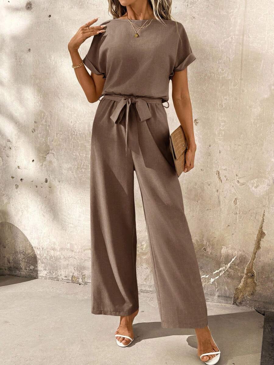 Macaquinho Elisa Férias Casual com Babados