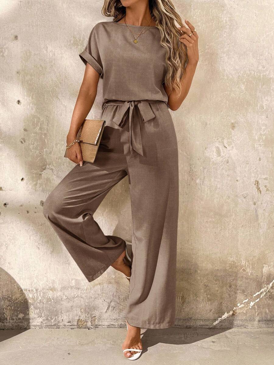 Macaquinho Elisa Férias Casual com Babados