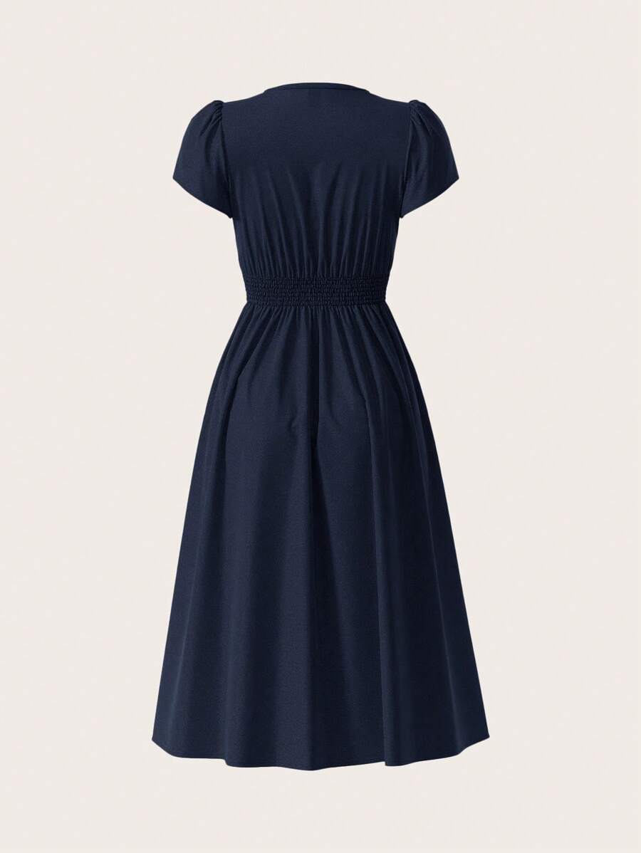 Vestido Elisa Casual Midi Assimétrico com Bolso