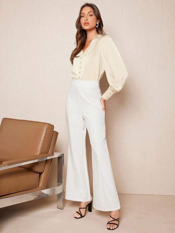 Blusa Acetinada Damasco em Cetim Feminina | Sofisticação do PP ao GG